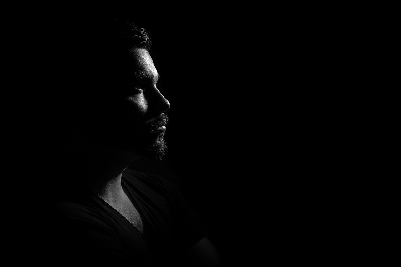 man in the dark